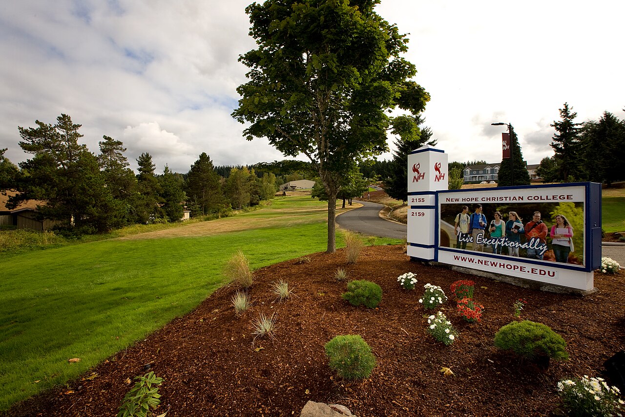 Nhcc front entrance, New Hope Christian College-Eugene